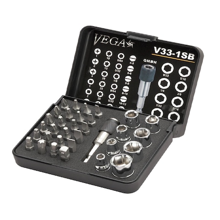 Vega 33pc Bit & Socket Set V33-1SB